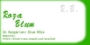 roza blum business card